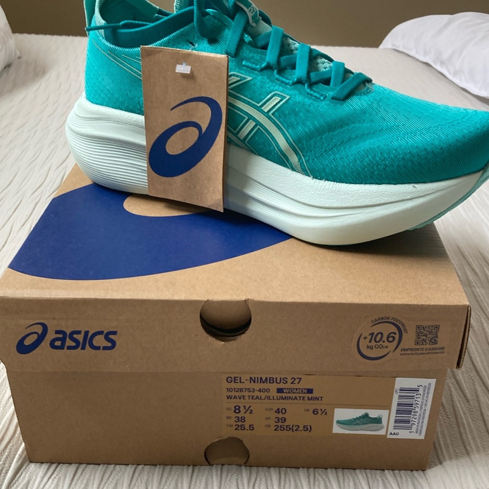 Asics Gel-Nimbus 27 Teal Running Shoes